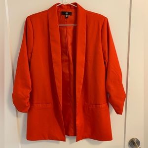 Missguided Bright Orangey/Red Open Front Blazer